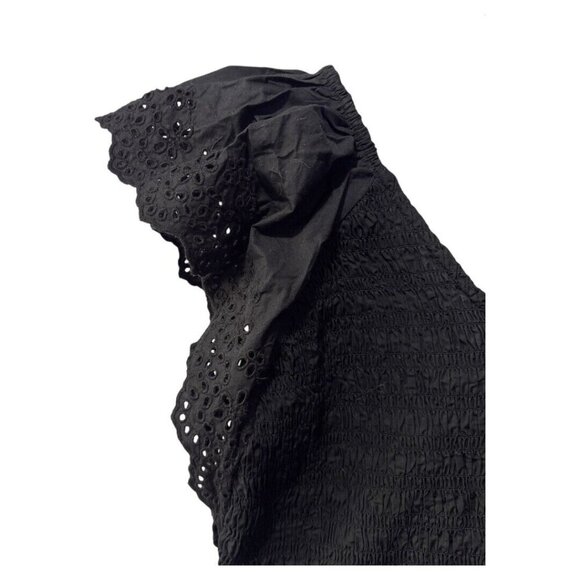 NWT Gap Flutter Sleeve Eyelet Mini Dress black size XL - Picture 5 of 7